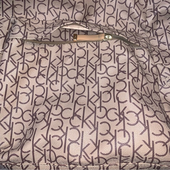 Calvin Klein Logo Large Brown Backpack - Picture 3 of 13
